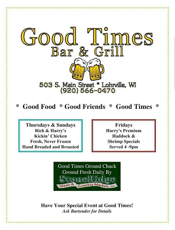 Good Times Bar & Grill Menu image 3